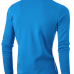 Euramerican Mandarin Collar Long Sleeves Zipper Design Blue Cotton Blends Coat