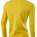 Euramerican Mandarin Collar Long Sleeves Zipper Design Yellow Cotton Blends Coat