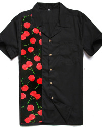 Large cherry shirt with black background #94959