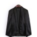 Fashion Asymmetrical Black Polyester Blazer