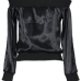  Euramerican Dew Shoulder Zipper Design Black Polyester Coat