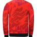  Euramerican Mandarin Collar Printed Red Polyester Jacket