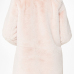  Euramerican Turndown Collar Pocket Design Pink Faux Fur Regular Coat