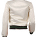  Trendy V Neck Zipper Design White Polyester Coat
