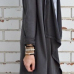 Stylish Turndown Collar Long Sleeves Asymmetrical Cotton Long Coats