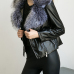 Trendy Turndown Collar Long Sleeves Fur Decorative Purple Faux Fur Jacket