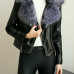 Trendy Turndown Collar Long Sleeves Fur Decorative Purple Faux Fur Jacket