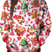  Euramerican Hooded Collar Christmas Printed Polyester Hoodies(Non Positioning Printing)