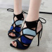 Suede Stiletto Super High Fashion Ankle Strap Sandals
