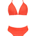 Euramerican Halter Neck Orange Nylon Two-piece Swimwear