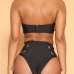 Sexy Hollow-out Black Ployester Two-piece Swimwear