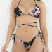 Sexy Printed Hollow-out Nylon Two-piece Swimwear (With Contains Shawl)