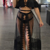 Sexy See-Through Black Gauze Skirt