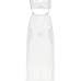  Sexy V Neck Hollow-out White Polyester+Spandex One-piece Swimwear