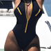 Polyester  Solid One Pieces