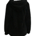  Euramerican Hooded Collar Long Sleeves Black Cotton Shirts