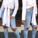  Stylish Turndown Collar Long Sleeves Asymmetrical White Polyester Shirts