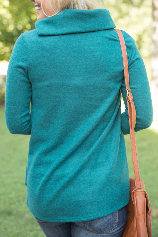  Trendy Long Sleeves Side Split Green Cotton Shirts