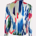 Euramerican Round Neck Long Sleeves Color-block Patchwork Polyester Shirts