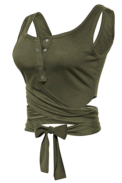 Vests Cotton O Neck Sleeveless Solid Blouses&Shirts