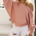 Cotton O neck Long Sleeve Regular Pullovers Sweaters & Cardigans