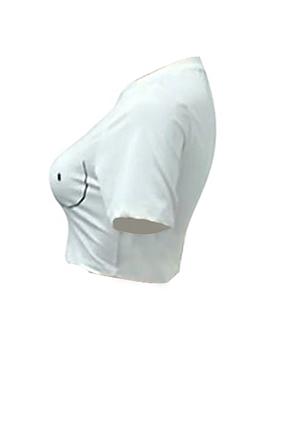 eisure Round Neck Short Sleeves Printed White Milk Fiber T-shirt