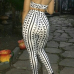  Sexy Halter Neck Backless Geometric Printed Multi Qmilch Two-Piece Pants Set
