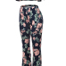 Charming Dew Shoulder Short Sleeves Floral Print Navy Blue Qmilch Two-piece Pants Set