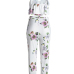 Charming V Neck Sleeveless Printed White Milk Fiber Two-piece Pants Set