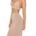 Sexy Backless Hollow-out Apricot Cotton Two-piece Skirt Set