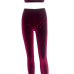Solid Color Bateau Neck Sleeveless Wine Red Two-piece Pants Set