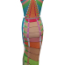 Stylish Round Neck Venetian Two-piece Skirt Set