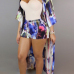 Trendy Half Sleeves Tie-dye Milk Fiber Two-piece Shorts Set(Without Lining)